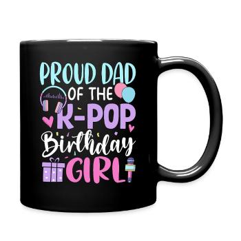 Papa fier de la fille d’anniversaire de la K-Pop - Mug uni - noir - Droite