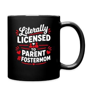 Autorisé à élever une mère d’accueil - Mug uni - noir - Droite