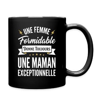 Femme Formidable Maman Exceptionnelle Cadeau - Mug uni - noir - Droite