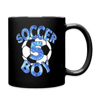 5 ANS DE FOOTBALLEUR NUMÉRO 5 FOOTBALL 5E ANNIVERSAIRE - Mug uni - noir - Droite