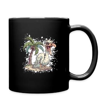 Strauß Sommer Comic - Tasse einfarbig - Schwarz - Rechts