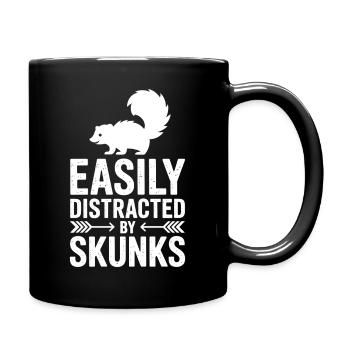 Stinktiere Sprüche Lustiges Stinktiere Geschenk - Tasse einfarbig - Schwarz - Rechts