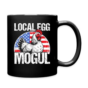 Patriotic Farmer Rooster Flock Poultry USA Pride C - Full Colour Mug - black - Right
