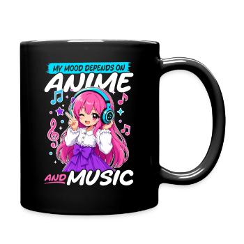 Anime and Music Chibi - Full Colour Mug - black - Right