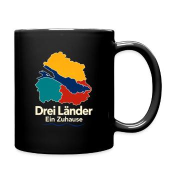 Bodensee Map Drei Länder Ein Zuhause - Full Colour Mug - black - Right