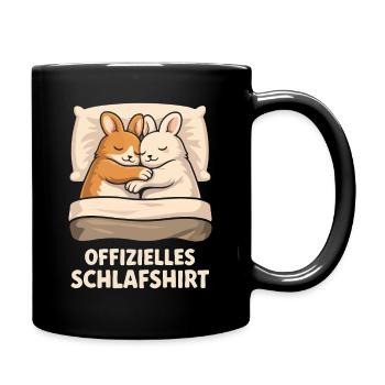 Offizielles Schlafshirt Hasen - Tasse einfarbig - Schwarz - Rechts