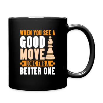 Échiquier des joueurs d’échecs - Mug uni - noir - Droite