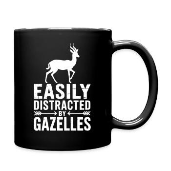 Gazelles Expressions Gazelles Drôle de Gazelle - Mug uni - noir - Droite