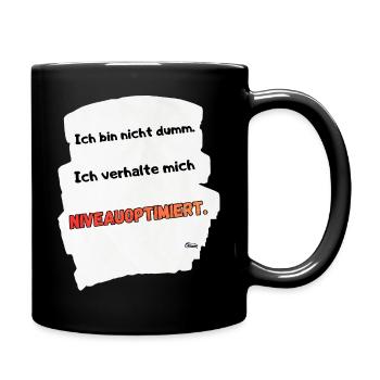 NIVEOPTIMIERT Spruchmotiv - Tasse einfarbig - Schwarz - Rechts