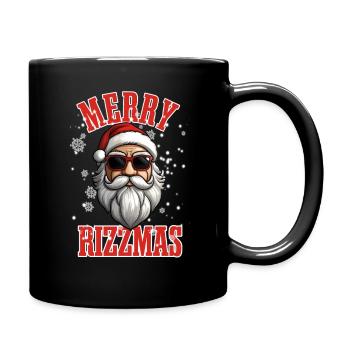 Merry Rizzmas Funny Santa Christmas Gift - Full Colour Mug - black - Right