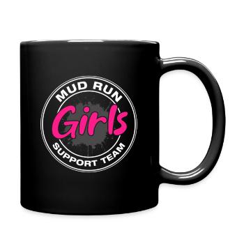 Équipe de soutien filles de course dans la boue Schlammlauf Muddy Race - Mug uni - noir - Droite