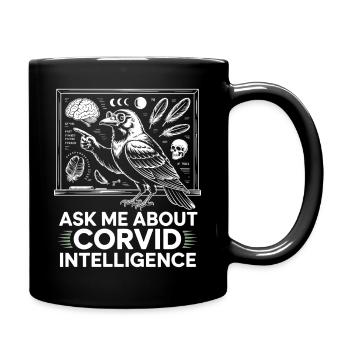 Intelligence Corvid Sagesse du Corbeau - Mug uni - noir - Droite