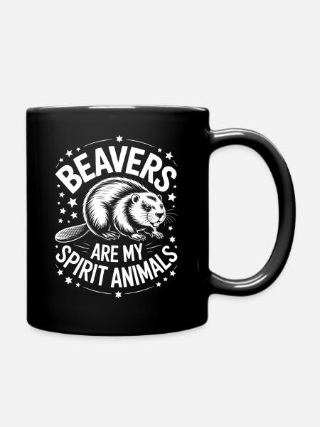 Biber Sprüche Biber Lustiges Biber Geschenk - Tasse einfarbig - Schwarz