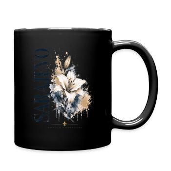Fleurs florales d’aquarelle Sardio - Mug uni - noir - Droite