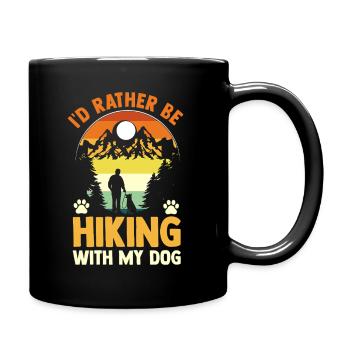Hiking Mountain Trail Backpacking Outdoors Poaching - Full Colour Mug - black - Right