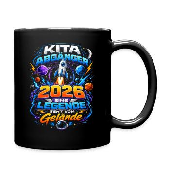 Kita Abgänger 2026 Raketenstart Legende - Tasse einfarbig - Schwarz - Rechts