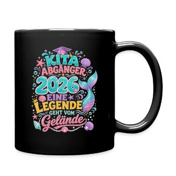 Kita Abgängerin 2026 Meerjungfrauenlegende - Tasse einfarbig - Schwarz - Rechts