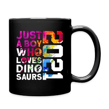 DINO 2021 DINOSAUR 5TH BIRTHDAY - Full Colour Mug - black - Right