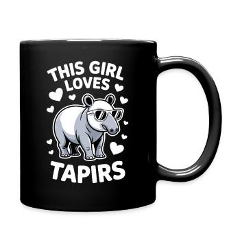 Dictons de tapir Tapir Drôle de cadeau de tapir - Mug uni - noir - Droite