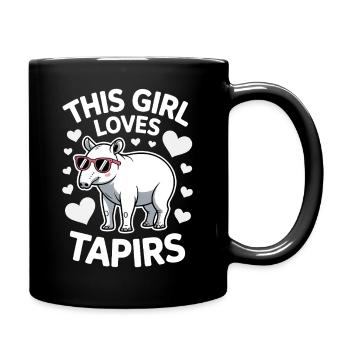 Dictons de tapir Tapir Drôle de cadeau de tapir - Mug uni - noir - Droite