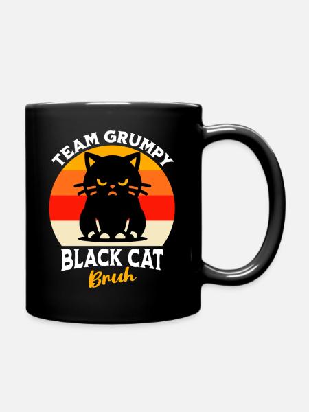 Team Black Cat - Full Colour Mug - black