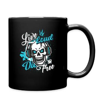 Live Loud Shirt - Tasse einfarbig - Schwarz - Rechts