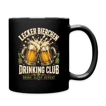 Lecker Bierclub Trinkfreude - Tasse einfarbig - Schwarz - Rechts