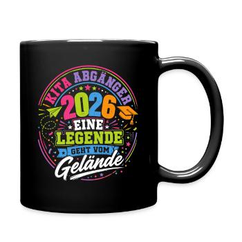 Kita Abgänger 2026 Legendenjahrgang - Tasse einfarbig - Schwarz - Rechts