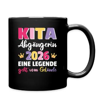 Kita Abgängerin 2026 eine Legende Prinzessin - Tasse einfarbig - Schwarz - Rechts