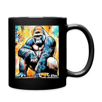 gorille - Mug uni - noir - Droite