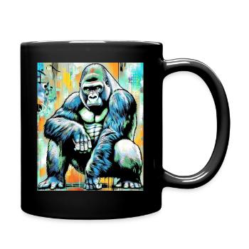 gorilla - Full Colour Mug - black - Right