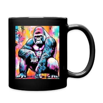 gorilla - Full Colour Mug - black - Right