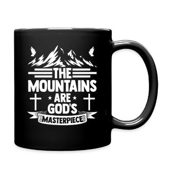 Hiking Mountain Trail Backpacking Outdoors Poaching - Full Colour Mug - black - Right