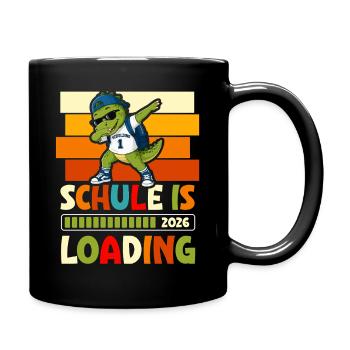 Schulanfang 2026 Einschulung Junge Mädchen Kita - Tasse einfarbig - Schwarz - Rechts