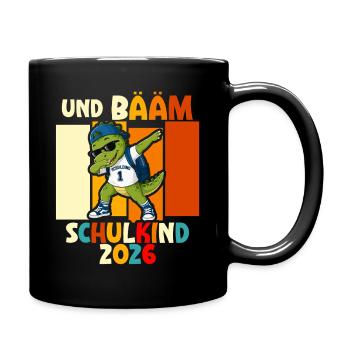 Schulanfang 2026 Einschulung Junge Mädchen Kita - Tasse einfarbig - Schwarz - Rechts