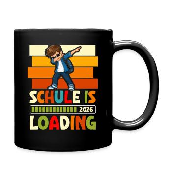 Schulanfang 2026 Einschulung Junge Mädchen Kita - Tasse einfarbig - Schwarz - Rechts