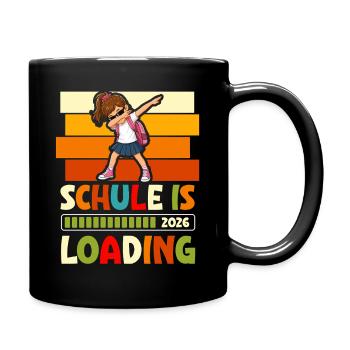 Start of school 2026 School enrollment for young girls daycare center - Full Colour Mug - black - Right