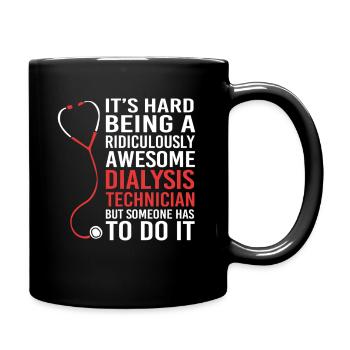 Technicien en dialyse - Mug uni - noir - Droite