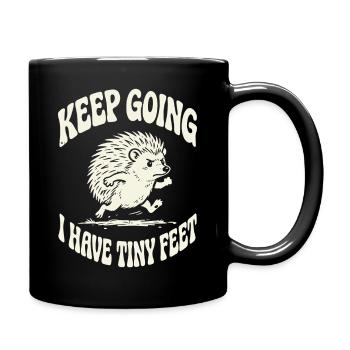 Keep Going Tiny Feet Motivation - Full Colour Mug - black - Right