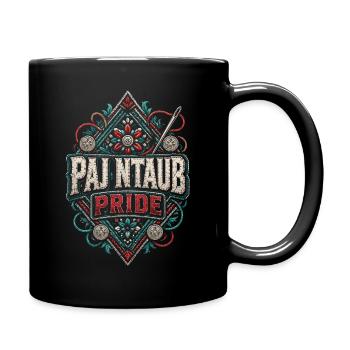 Hmong Paj Ntaub Pride - Full Colour Mug - black - Right