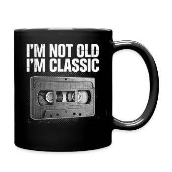 Cassette Pas Vieille, Classique - Mug uni - noir - Droite