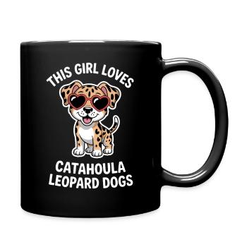 Louisiana Catahoula Leopard Dog Saying Gift - Full Colour Mug - black - Right