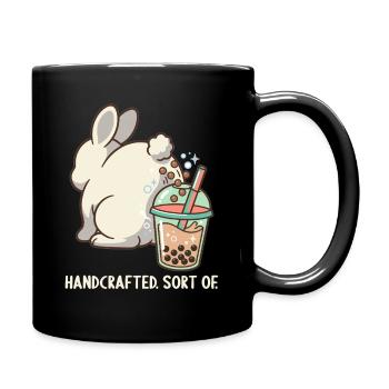 Bubble Tea Boba Drôle de Lapin mignon - Mug uni - noir - Droite