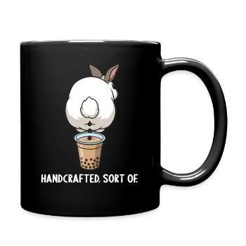 Bubble Tea Boba Drôle de Lapin mignon - Mug uni - noir - Droite