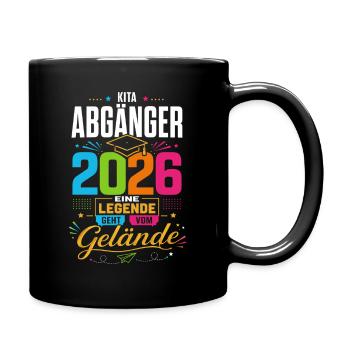Kita Abgänger 2026 – Farbenfrohe Legende - Tasse einfarbig - Schwarz - Rechts