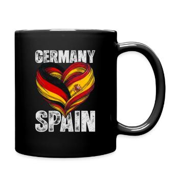 Cœur de l’Espagne et de l’Allemagne - Mug uni - noir - Droite