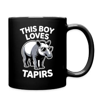 Dictons de tapir Tapir Drôle de cadeau de tapir - Mug uni - noir - Droite