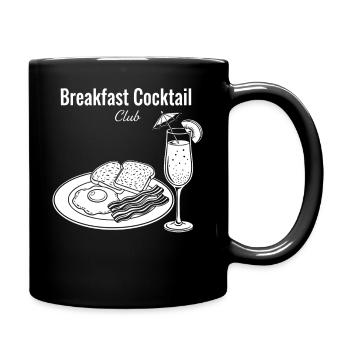 Breakfast Cocktail Club : brunch café bacon - Mug uni - noir - Droite