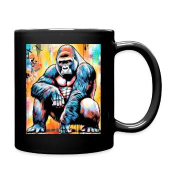 gorilla - Full Colour Mug - black - Right
