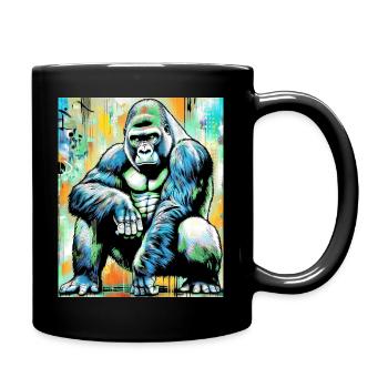 gorilla - Full Colour Mug - black - Right